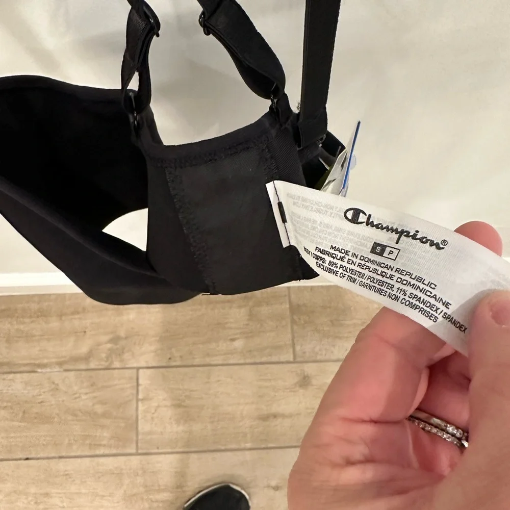NWT Champion Black Sports Bra - Small - Picture 6 of 10